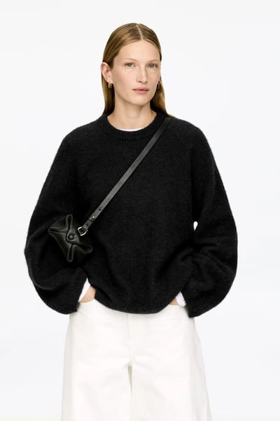 Alpaca-Wool Blend Jumper – Black – Women – ARKET EU