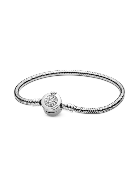 Sparkling Crown O Snake Chain Bracelet