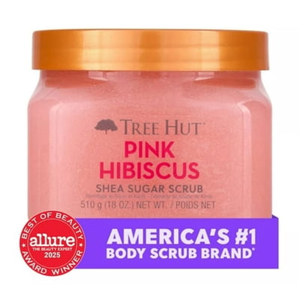 Naterra International Inc Tree Hut Pink Hibiscus Shea Butter Sugar Body Scrub  18 oz