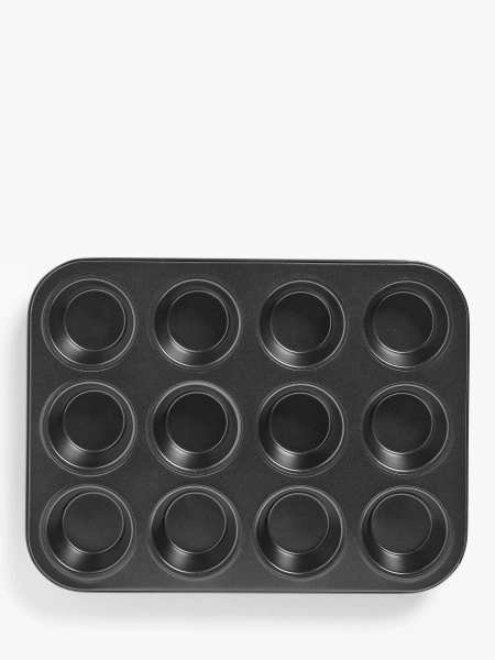 John Lewis Carbon Steel Non-Stick Muffin Tray, 12 Cup