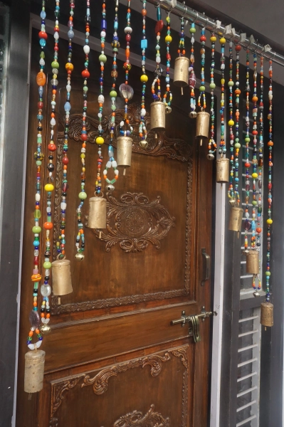 Bohemian Glass Bead Curtain: Colorful Sun Catcher Valance
