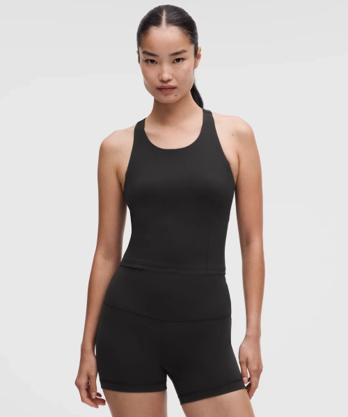 Wunder Train Racerback Tank Top *Medium Support, B/C Cup - Black - 0
