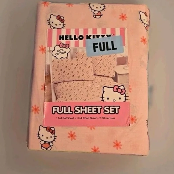 Sanrio Pink Hello Kitty FULL Sheet Set