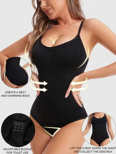Seamless Woman's Solid Color Shapewear Tummy Control Yoga Woman Body Shaper Bodysuit Bodysuit With Adjustable Straps Shapewear Bodysuit