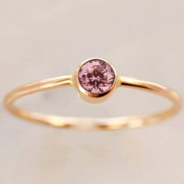 14K Gold Filled Sterling Silver June Birthstone Alexandrite Ring