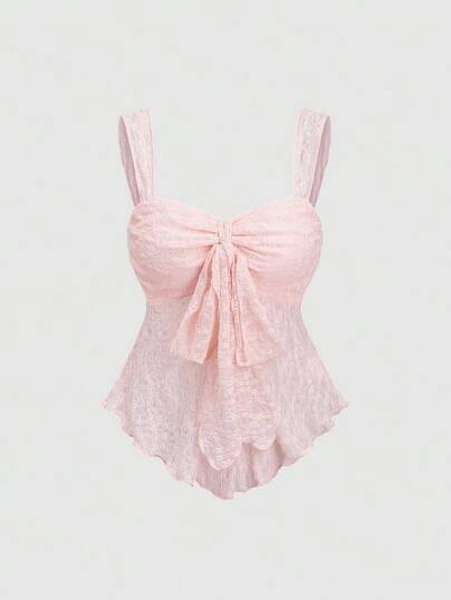 Sweetra Bandeau Butterfly Textured Print Cropped Top