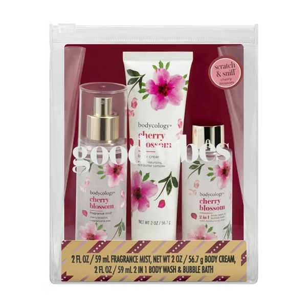 Bodycology Cherry Blossom Body Care Gift Set, 3 Piece