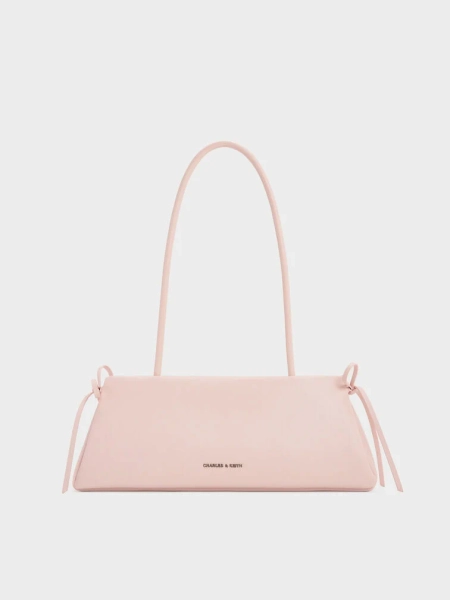 Hazel Bow Elongated Trapeze Shoulder Bag