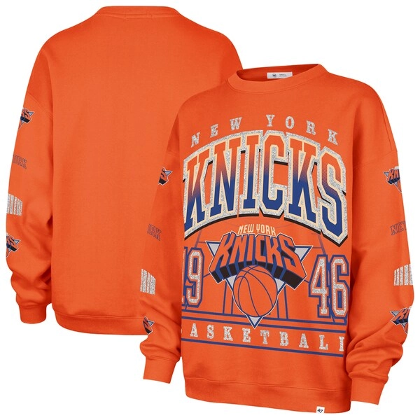 Women's New York Knicks '47 Orange 2025/26 City Edition Go Big Oversized Sweatshirt