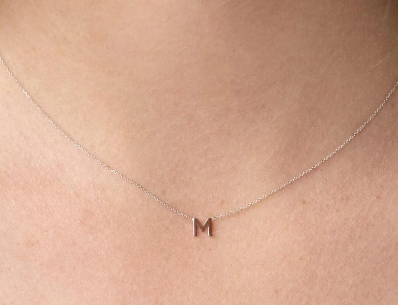 Dainty Initial Charm Necklace, 18K Rose Gold Plated Initial Necklace, Personalised Jewellery, Birthday Gifts, Christmas Gifts - Etsy Australia