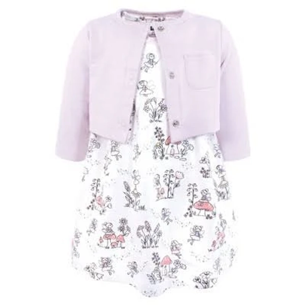Hudson Baby Girls Essential Cotton Dress and Sweater Collection