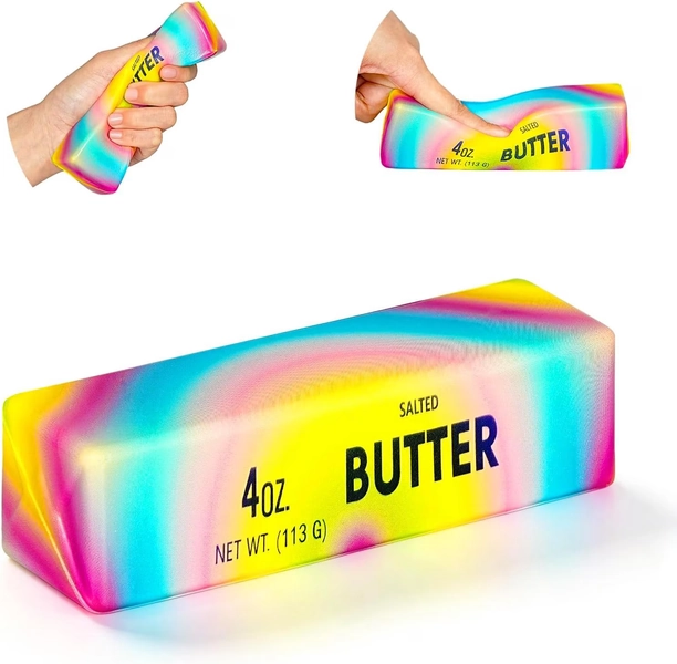 1PC Slow Rising Squishing Butter Stick, Sticky Butter Sticks Squeeze Toys, Realistic Food Squishies Fidget Toys for Decompression Anxiety Relaxation (Rainbow Small) - Walmart.com