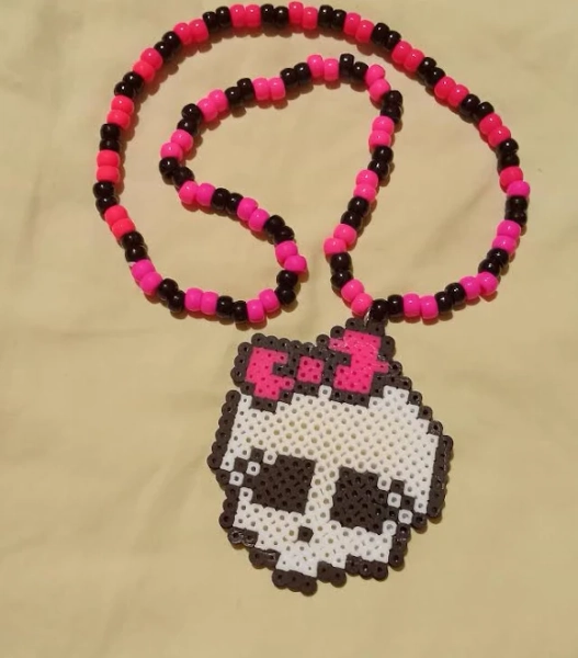 Monster High Skull Kandi Necklace