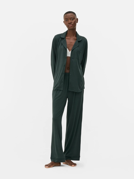 Jersey Long Sleeve Boyfriend Pyjama Set