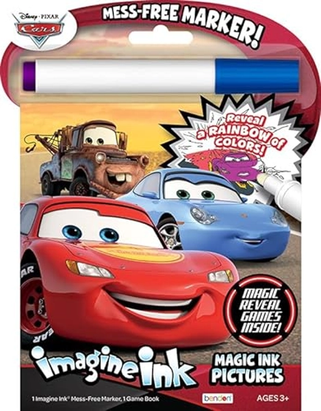 Cars Imagine Ink | Cars Coloring Book | Disney Pixar Cars Imagine Ink | Car Color Book | Car Racing Coloring | Lightning McQueen Activity Books | Mess Free Marker | Officially Licensed