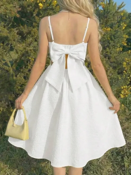 SHEIN Tween Girl Camisole Dress with Bowknot