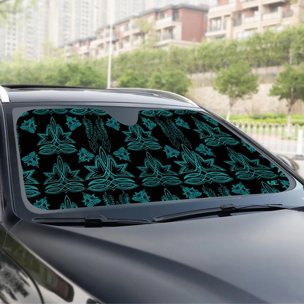 Turquoise Boot Stitch Sunshade | Western Car | Punchy Car | Y'allternative Car | Truck Accessories | Western Truck | Punchy Truck |