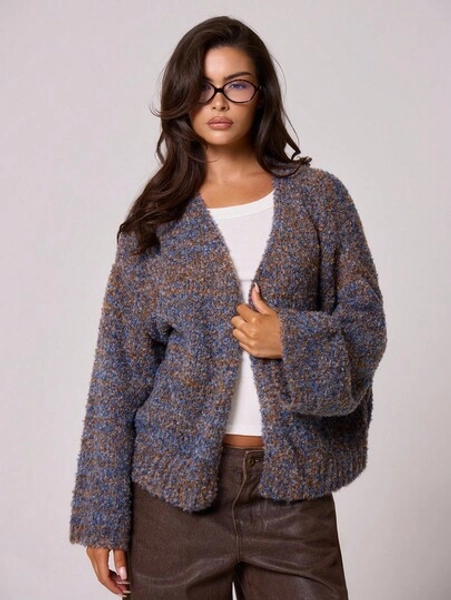 MUSERA Oversized Flare Sleeve Knit Jumper Cardigan Spring Y2K 90's Casual Cute Sweet Airport Oversized Fall Back To School Autumn Winter Everyday Christmas Evening Party Elegant