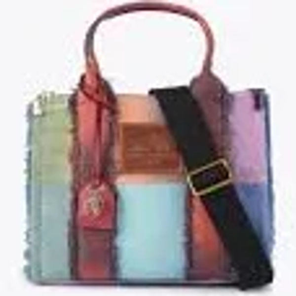Kurt Geiger London Women's Southbank Frayed Rainbow Denim Tote Bag