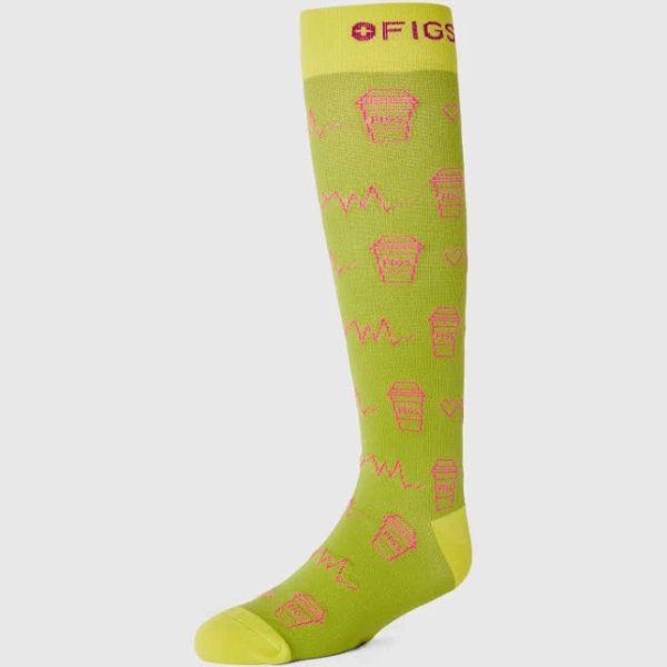Figs Men's Matcha Coffee Icon Compression Socks