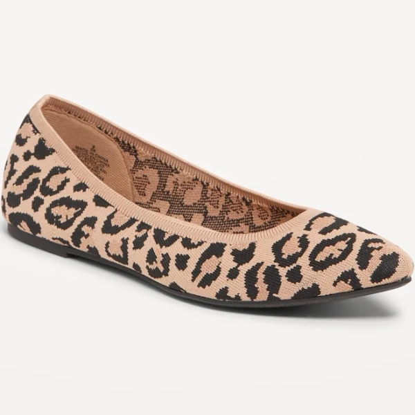 Old Navy Women's Soft-Knit Pointed-Toe Ballet Flats