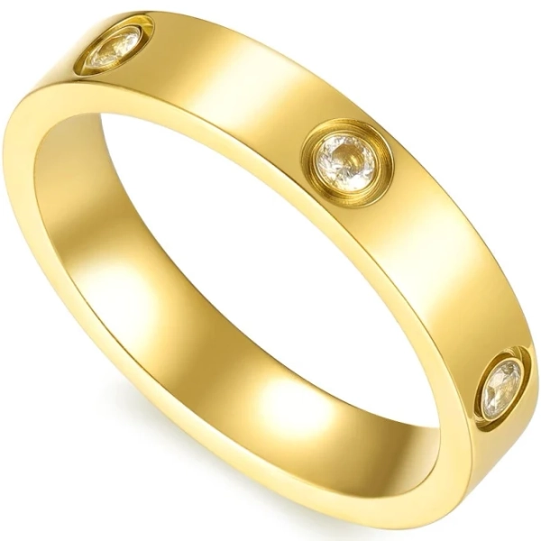 18K Gold Waterproof Rich Girl Ring