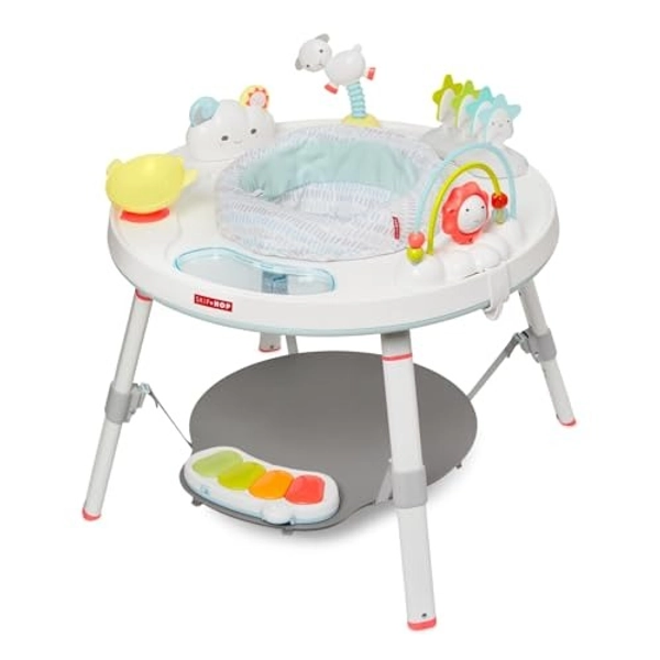 Skip Hop Baby Activity Center: Interactive Play Center with 3-Stage Grow-with-Me Functionality, 4mo+, Silver Lining Cloud