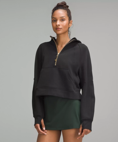 Scuba Oversized Half-Zip Hoodie - Seamist