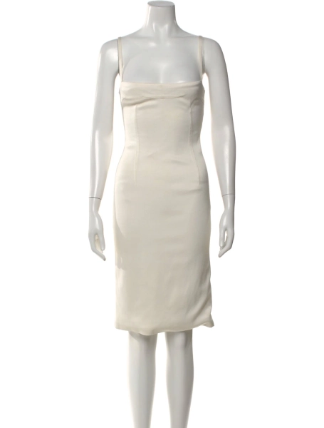 Dolce & Gabbana Square Neckline Knee-Length Dress - Neutrals Dresses, Clothing - DAG575304 | The RealReal