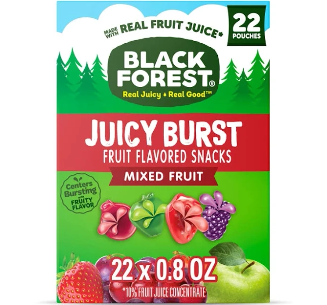 Black Forest Juicy Burst Mixed Fruit Flavored Snacks