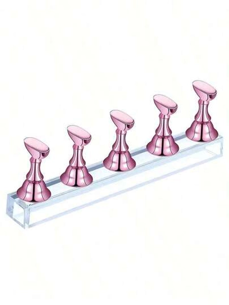 Nail Stand For Press On Nails Display, Magnetic Fake Nails Holder For Painting Nails Practices, Beginner Acrylic Nail Art Kit Accessories, Nail Salon Equipment And Decor,Nail Supplies,Nail Tools,Nail Art Tools,Back To School,Nails,Nail Tools For Press On Nails
