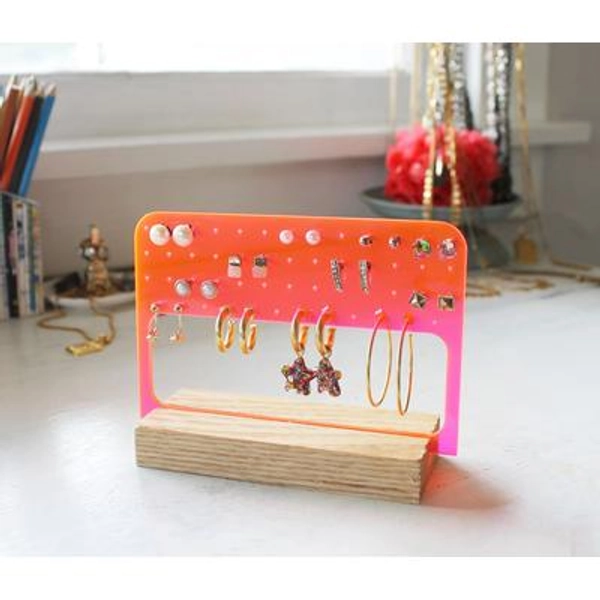 Mini Personalized Jewelry Display Earring Holder Jewelry Organizer Acrylic Jewelry Stand Wood Jewelry Stand Jewelry Tree Earring Display