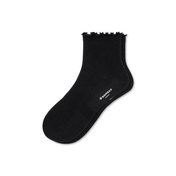 Women's Ruffle Rib Quarter Socks 