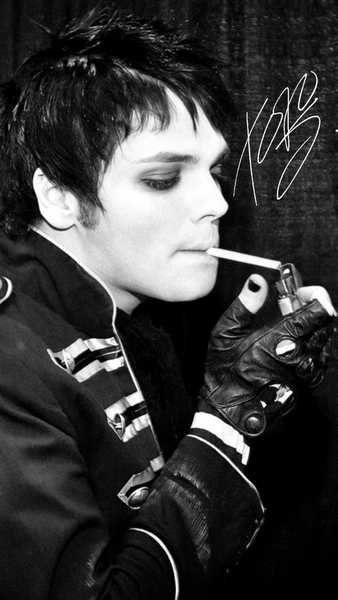 MY CHEMICAL ROMANCE PHOTO/POSTER/PRINT GERARD WAY AUTOGRAPHED/SIGNED RP MCR B&amp;W