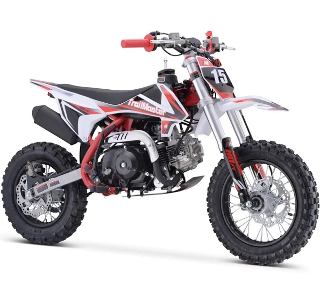 Trailmaster TM15 Dirt Bike 107cc Semi-Automatic 4 speed, 12 inch front tire, Off Road Only, Top Speed: 25 mph