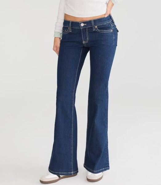 Aeropostale Women's Super Low-Rise Flare Jeans
