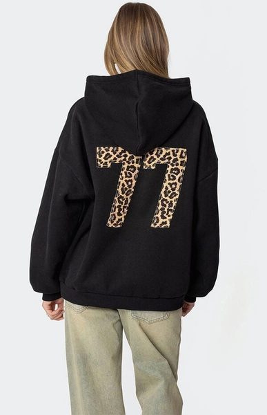 Leopard 77 Oversized Hoodie