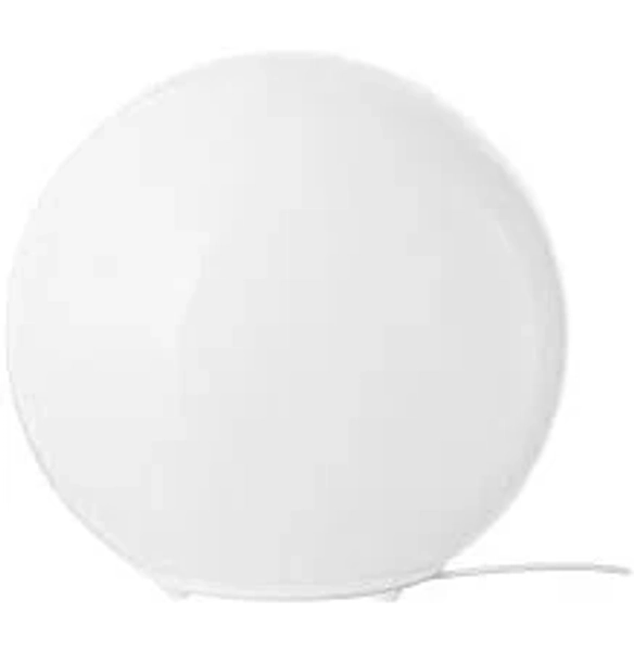 IKEA FADO Globe Table Lamp White Glass Modern Minimalist Light NEW in Box