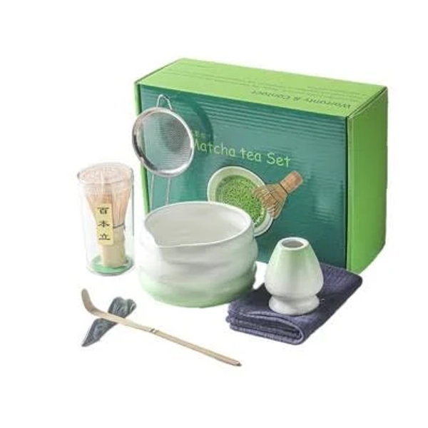 7 Pcs Gradient Green Matcha Set