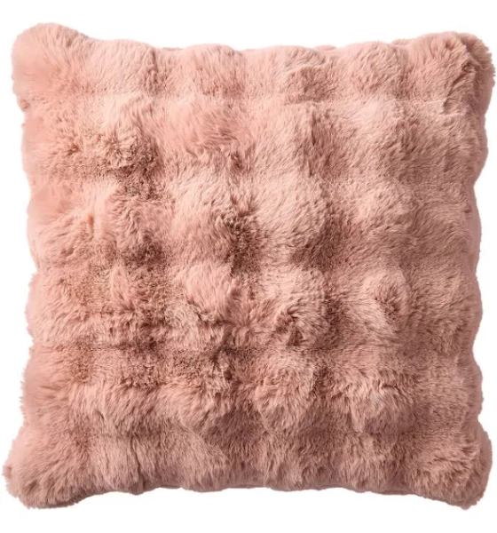 Bhg 22 inchx22 inch Bubble FUR Decorative Throw Pillow Cover