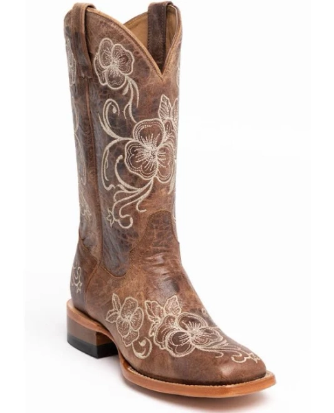 Shyanne Women's Lasy Floral Embroidered Western Boots