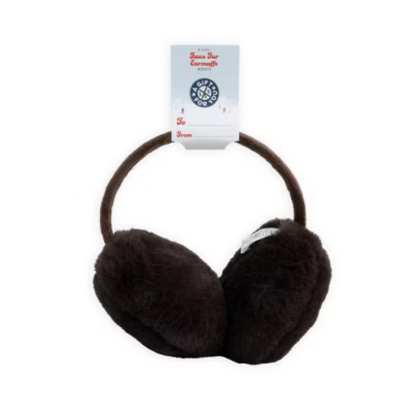 Faux Fur Earmuffs Brown