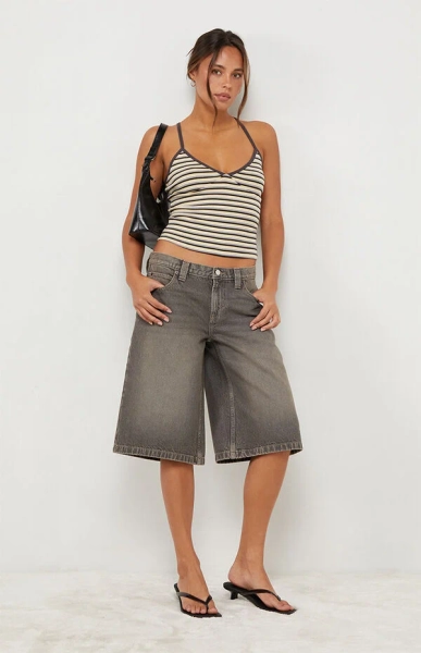 Elle Easy V-Neck Striped Tank Top