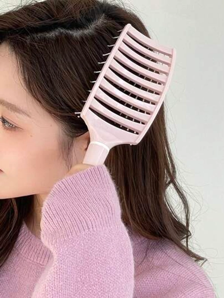DAZY 1pc Pink Plastic Comb For Girl Women Daily Wear - Size one-size