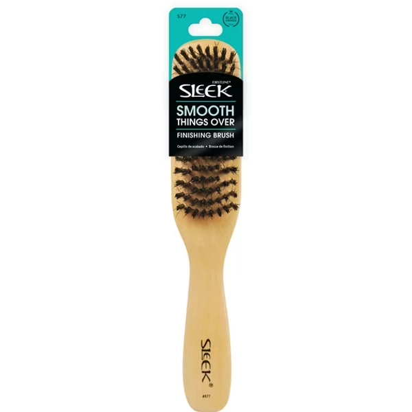 Sleek Finishing Brush, Natural Wood, Long Handle