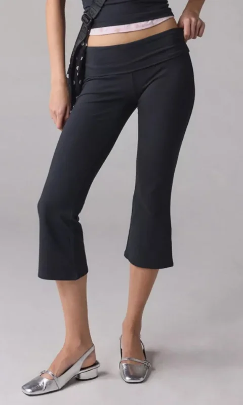 Out From Under Bec Cropped Foldover Kick Flare Pants