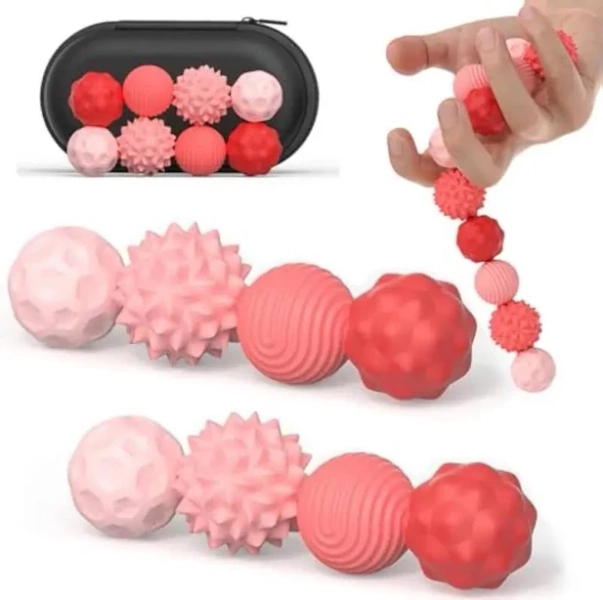 8 PCS/set Fidgeting Relax Toys with ElasticTexture,ViralStress Relief Toy,Fidget Balls Toys,Silicone Ball Set, Quietoffice fidget toys,Assorted Colors