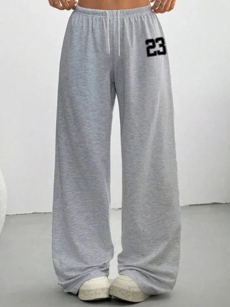 SHEIN Tween Girls' Casual Drawstring Waist Sweatpants