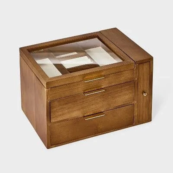 A New Day Three Drawer Vertical Necklace Storage Jewelry Organizer