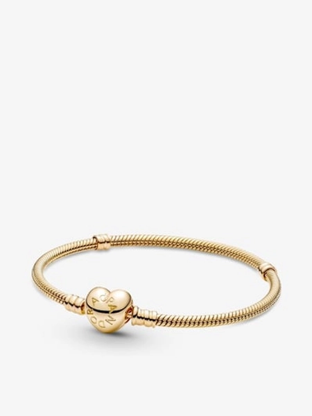 Pandora Moments Heart Clasp Snake Chain Bracelet
